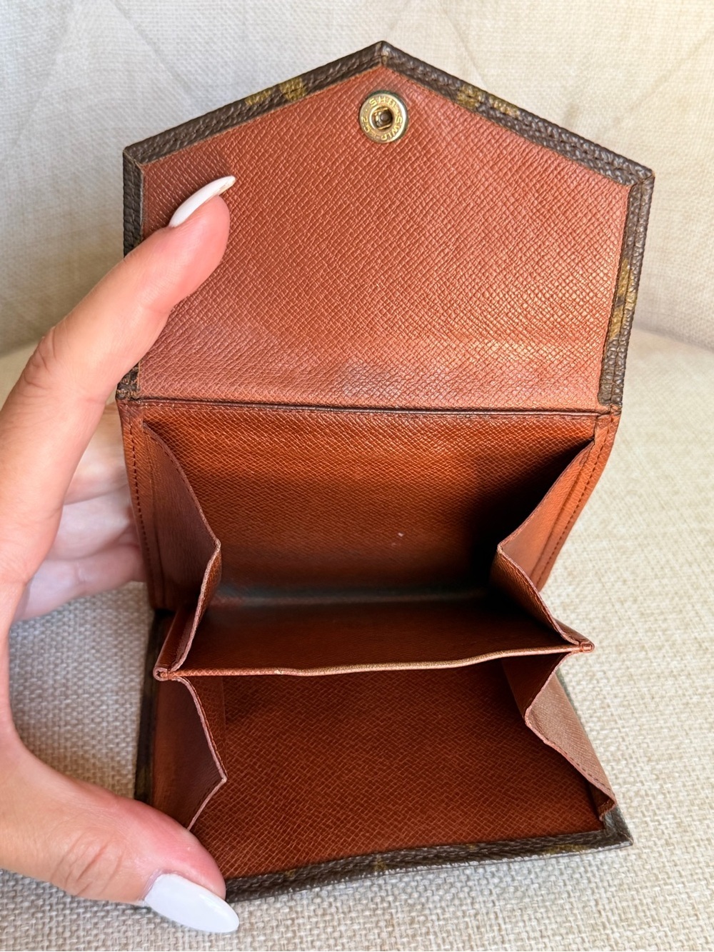Louis Vuitton Vintage Monogram Elise Compact Bifold Coin Wallet 1990 France - Picture 11 of 14